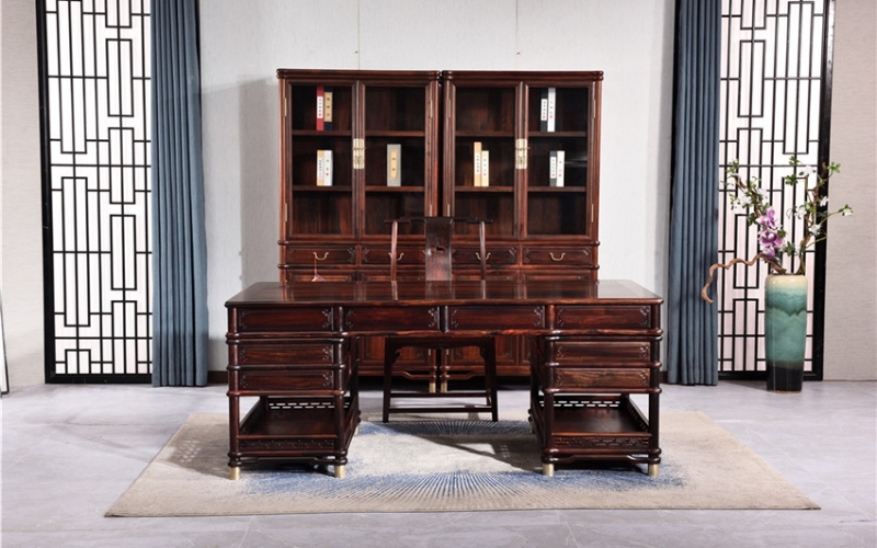 圓包圓書桌+書柜